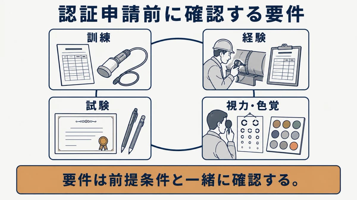 認証申請前に確認する要件