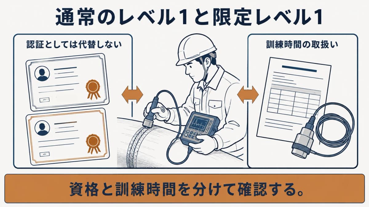 通常レベル1と限定レベル1の関係