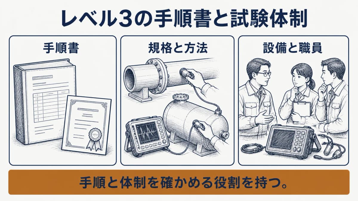 レベル3の手順書と試験体制への責任