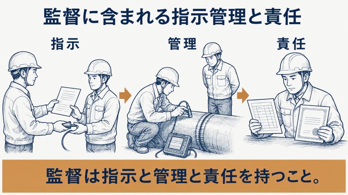 監督に含まれる指示管理と責任