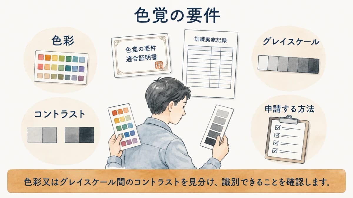 申請する非破壊試験方法で使う色彩とグレイスケールを示す図