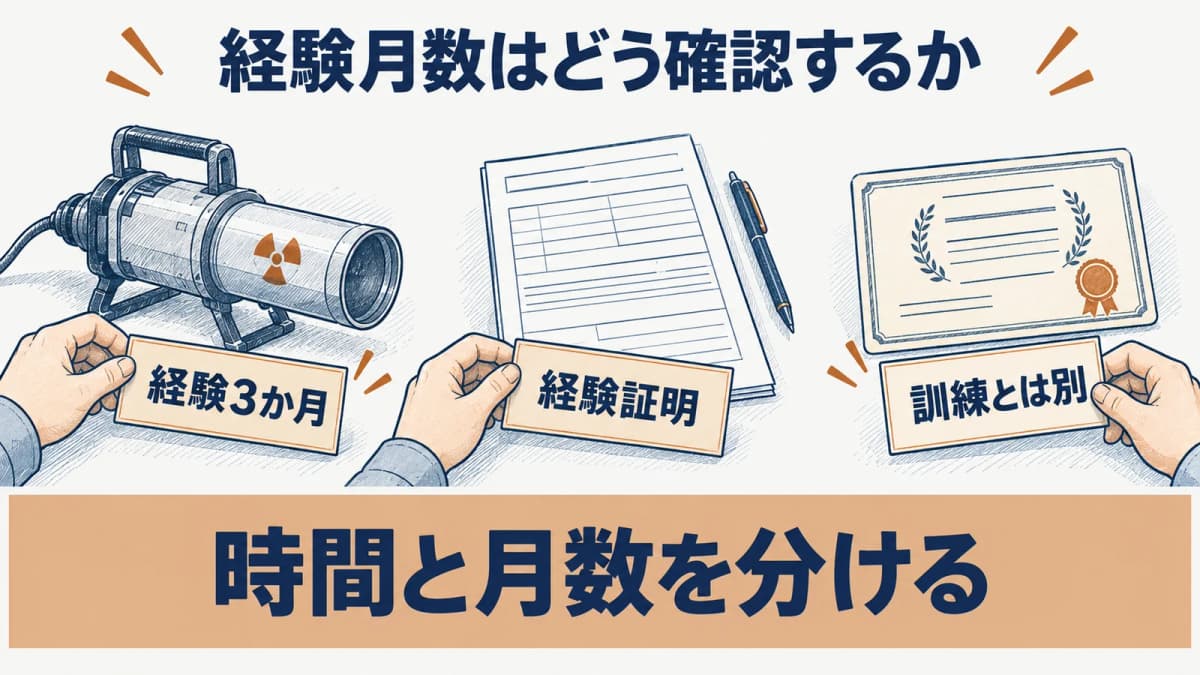 放射線透過試験(RT)レベル1の経験証明を確認する流れ
