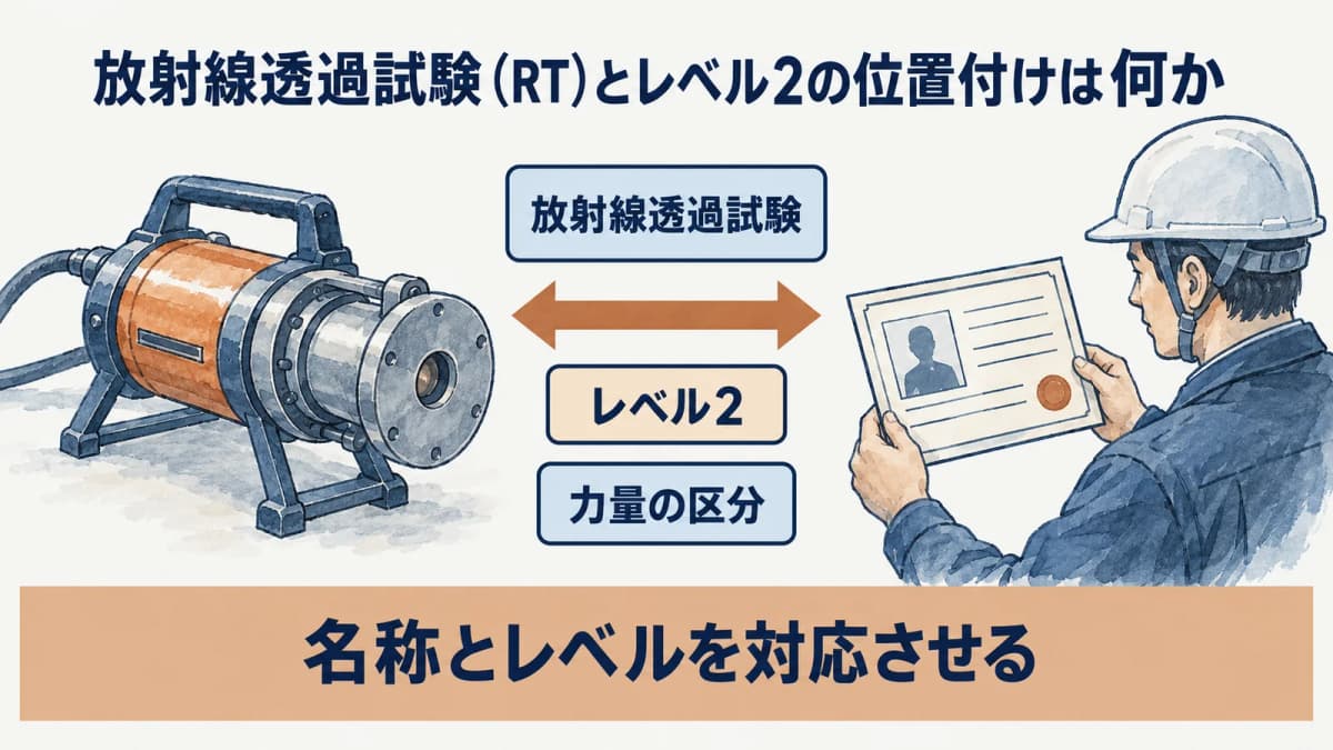 放射線透過試験(RT)とレベル2の認証上の位置付け