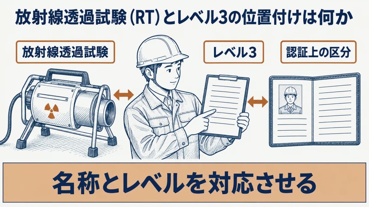 放射線透過試験(RT)とレベル3の認証上の位置付け